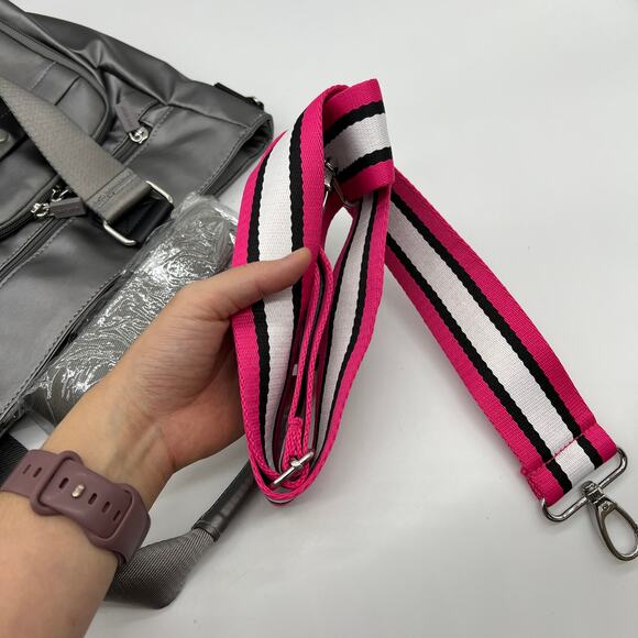 IHKWIP Cargo Catchall Tote with Two Crossbody Straps Gray Color - Picture 8 of 12